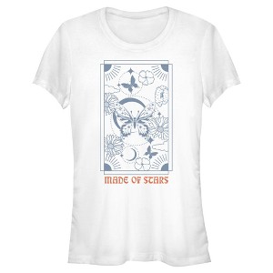 Juniors Womens Lost Gods Made of Stars Butterfly T-Shirt - 1 of 4