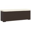 vidaXL Ottoman Bench with Cushion Brown 43.3 in.x11.8 in.x15.7 in. Poly Rattan - 2 of 4