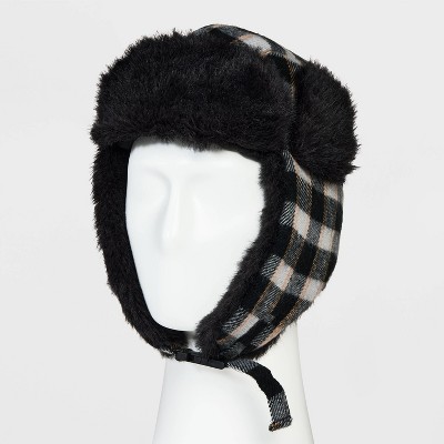 Men's All Over Faux Fur Acrylic Trapper Hat - Goodfellow & Co