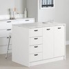 South Shore 31.75" 2 Door Decorative Storage Cabinet White and Black: Laminate Finish, Particle Board Frame, Anti-Tip Hardware - 4 of 4