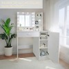NicBex Makeup Vanity Desk with Mirror and Lights,Wood Makeup Table with Drawer & Storage Cabinet for Bedroom - 2 of 4