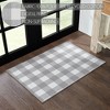 Annie Buffalo Check Grey Polyester Rug Rect 24x36 VHC Brands - 3 of 4