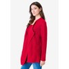 Roaman's Women's Plus Size Handkerchief Hem Pointelle Cardigan Sweater - 4 of 4