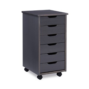 Cary 6 Drawer Rolling Storage Cart - Linon - 1 of 4