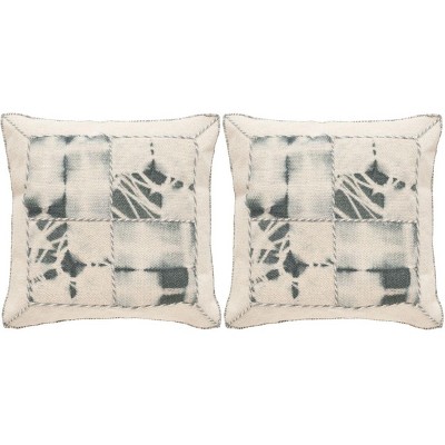 Seasalt Gray 20'' Square Jute Wool Cotton Pillow Set