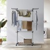 68.1 Inch Tall Foldable 4-Tier Clothes Drying Rack, Steel Rolling Laundry Dryer Stand Easy Assembly Laundry Rack for Indoor Outdoor Use - 2 of 4