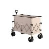 Collapsible Beach Wagon with Big Wheels, Heavy Duty Folding Utility Cart for Camping, Garden, Outdoor Gear, Sports, Shopping -The Pop Home - 2 of 4