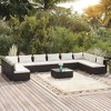vidaXL Garden Lounge Set Black, Cream - 2 of 4