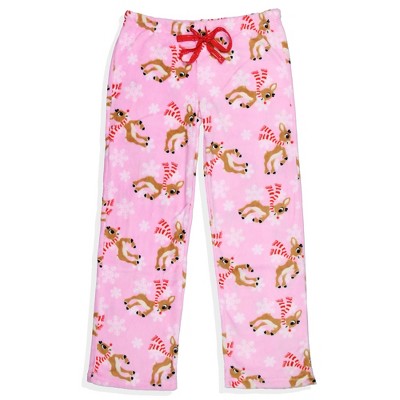 Rudolph The Red-nosed Reindeer Women's Fleece Plush Sleep Pajama Pants :  Target