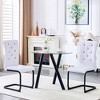 KTMBDW Faux Leather Metal Frame Dining Chairs,Modern Retro Alligator Skin Upholstered Dining Chairs for Kitchen,Living Room - 2 of 4