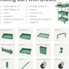 BEAFUP 3 Tier Rolling Storage Cart,Utility Cart With Drawers,Utility Cart Rolling Storage Organizer Tool For Kitchen,Bathroom,Living Room - 4 of 4