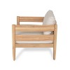 Christopher Knight Home Fritz Outdoor Rustic Upholstered Club Chair with Slat Paneling (Set of 2) - 4 of 4