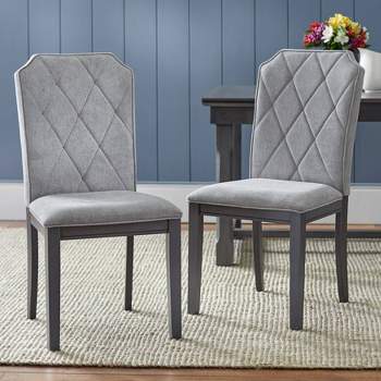 Set of 2 Riga Chairs Gray - Buylateral