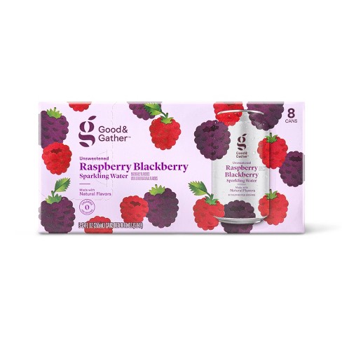 Raspberry Blackberry Sparkling Water 8pk 12 Fl Oz Cans Good