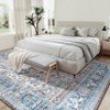 4x6 Washable Non Slip Low Pile Area Rug Vintage NonShedding Floral Oriental Soft Fold Carpet Floor Mat for Living Dining Bedroom Nursery Office - 4 of 4