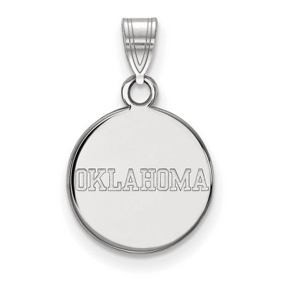 Black Bow Jewelry 14k White Gold Oklahoma Sooners NCAA Small Pendant