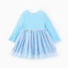 PATPAT Disney Frozen Elsa Princess Cinderella Ariel Baby/Toddler Dress, Ruffle Long-Sleeve Mesh Overlay Tulle Dress - 3 of 4