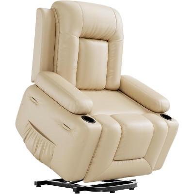 Recliner Chair for Adults, Manual Recliner with Cup Holders and Side Pockets, Single Sofa with Ergonomic Design, for Living Room, Bedroom