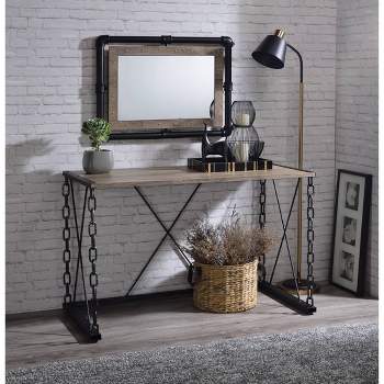 48" Jodie Console Table Rustic Oak and Antique Black Finish - Acme Furniture