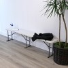 Elama 6 Foot Plastic Folding Bench in White - 2 of 4
