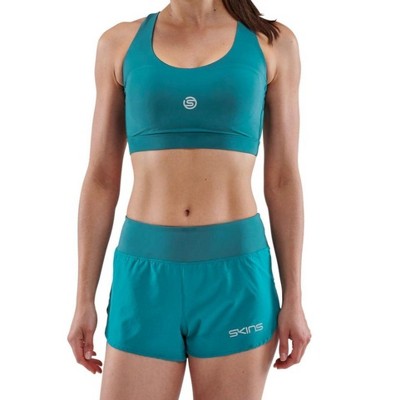 SKINS SERIES-3 Women's Premium Compression Sports Bra-Increase Circulation, Lightweight for Running, Soccer & Workouts Teal Large