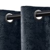 Modern Geometric Waves Room Darkening Semi-Blackout Curtains, Set of 2 by Blue Nile Mills - 2 of 4