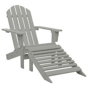 vidaXL Garden Chair Grey Hardwood Large Durable Garden Chair - 1 of 4