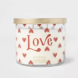 14oz Love Roses Valentine's Day Candle Red - Threshold™