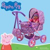Peppa Pig: Doll Deluxe Pram & Bag - Purple, Pink, Flowers - 2 of 4