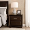 Royal Hampton Nightstand, 2 Drawers, Espresso Brown Solid Wood, 27 Inch - 2 of 4