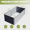DOMETOUR 8x4x2 ft Galvanized Raised Garden Bed, Large Metal Planter Box for Outdoor Vegetables, Fruits, Flowers, Silver - 4 of 4