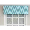 RLF Home Zig-Zag Tailored 100% Cotton with Fully Lined 3" Rod Pocket Valnance for Windows 50" x 14" - 2 of 4