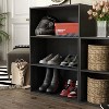 24/7 Shop At Home 35" Silkpath Modern 3 Tier Stackable and Modular Open Bookcase Black: MDF Construction, 11" Cube Compatible - image 2 of 4