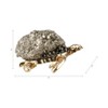 Decorative Object Metal Turtle Figurine with Textured Shell for Home Office Bedroom Living Room Display Accent - 2" Silver & Metallic - 2 of 4