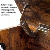 Storage Bench with Seat-60 cm Shoe Bench with 2 Safety Hinges,  High-Capacity Chest for Entryway, Living Room, Bedroom, Hallway,brown - 4 of 4