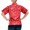 LA LEELA Womens Button Down Short Sleeve Summer Surfing Blouse Tops Hawaiian Club party Casual Shirts for Women - 2 of 4