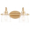 Quorum Lighting Reyes 2 - Light Vanity in  Aged Brass - 3 of 3