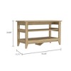 NicBex Storage Bench Shoe Rack Modern Seat Bench with 2 Open Shelves for Entryway, Light Oak - 2 of 4