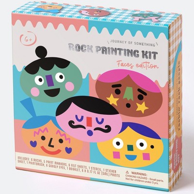 Journey of Something: Rock Painting Kit - Faces Edition - DIY Craft Kit, Kids 6+