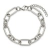 Chisel Stainless Steel Polished 9mm 6.5" Plus 1.25" 9mm Open Link Bracelet - 3 of 4