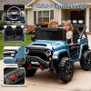 24V Ride on Toys for Kids, 2 Seater Electric Ride on Car w/Remote Control, 4 Powerful Motors, 4WD/2WD, 3 Speeds, Led Lights - 4 of 4