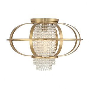 Savoy House Idlewild 1 - Light Flush Mount in  Warm Brass - 1 of 3