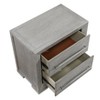 Modern Gray Finish Nightstand with 2x Storage Drawer Contemporary Bedroom Furniture, Gray Tone Handles Bedside Table 1pc - 4 of 4