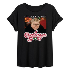 Women's - A Christmas Story - It's Christmas Ralph Oversized Graphic T-Shirt - 1 of 4