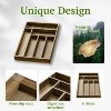 LunaLulinlk Acacia Wood Drawer Organizer Kitchen Silverware Organizer Utensil Caddy,6 Slots - 4 of 4