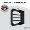 APRILSOUL Short Tower Unit Wall Mount 3-Shelf Wood Closet System - 4 of 4