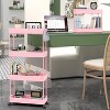 MaseiKar Slim Rolling Storage Cart 4 Tier Bathroom Organizer Mobile Shelving Unit Utility Cart Tower Rack for Kitchen Laundry Narrow Places - 3 of 4