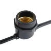 Novelty Lights Edison Outdoor String Lights with 50 In-Line Sockets Black Wire 100 Feet - 2 of 4