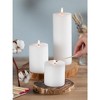 Assorted Pillar Candles Set of 3 ¨C Sizes 3", 4", 8" Unscented Dripless Large Candles, Rustic Finish for Events, Weddings, Home Decor ¨C White - 4 of 4