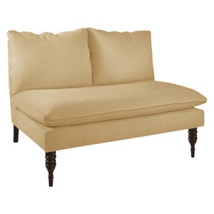 Skyline Custom Upholstered Armless Loveseat - Skyline Furniture , Velvet Buckwheat